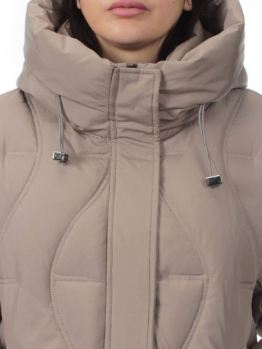 8887 DK. BEIGE Куртка зимняя женская (холлофайбер 200 гр.)