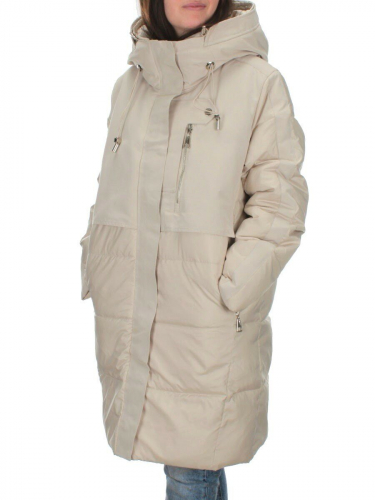 C223 LT. BEIGE Куртка зимняя женская (200 гр. холлофайбера)