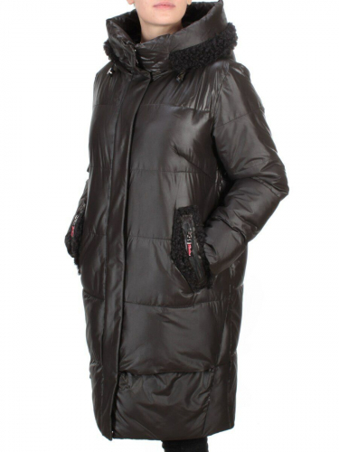 21-982 BLACK Куртка зимняя женская AIKESDFRS (200 гр. холлофайбера)