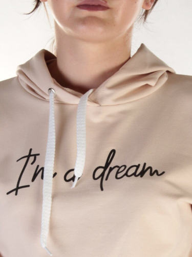 Y276 MILK BEIGE Спортивный костюм женский (100% хлопок)