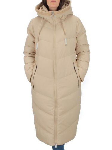 126 BEIGE Пальто зимнее женское (200 гр. холлофайбер)