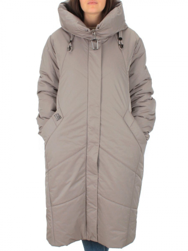 M-9070 GRAY/BEIGE Пальто зимнее женское CORUSKY (верблюжья шерсть)
