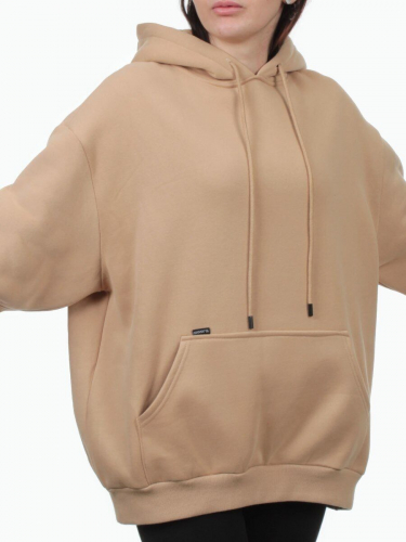 2610 BEIGE Толстовка женская (85% хлопок, 10% полиэстер, 5% спандекс)