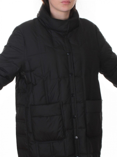 H24-328 BLACK Куртка пуховая облегченная женская (белый утиный пух)