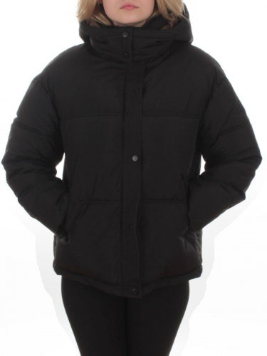S24-292 BLACK Куртка зимняя женская (150 гр. холлофайбер)