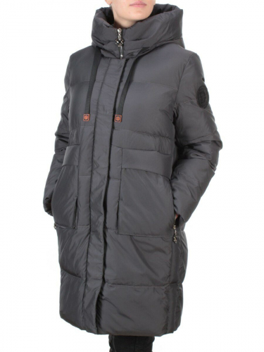 8966 DARK GRAY  Пальто зимнее женское CLOUD LAG CAT (200 гр. холлофайбер)