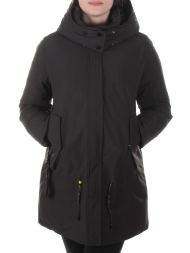 M9072 BLACK Пальто зимнее женское Snowpop