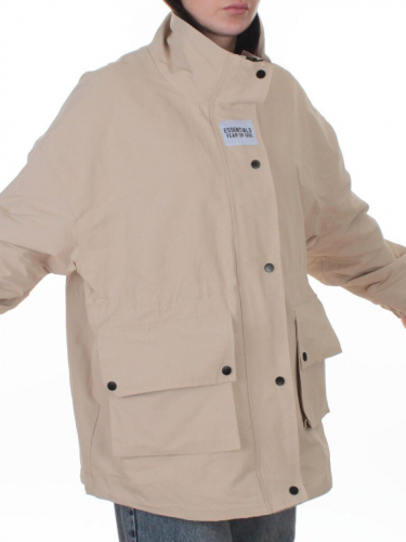 3089 BEIGE Куртка демисезонная женская (100 гр. холлофайбер)