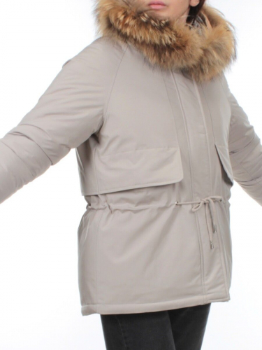 7350 BEIGE Куртка зимняя женская (200 гр. холлофайбер)