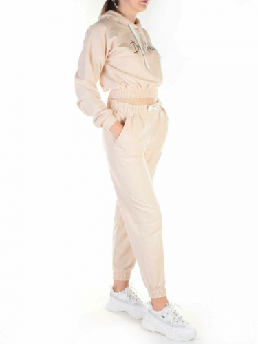 Y276 MILK BEIGE Спортивный костюм женский (100% хлопок)