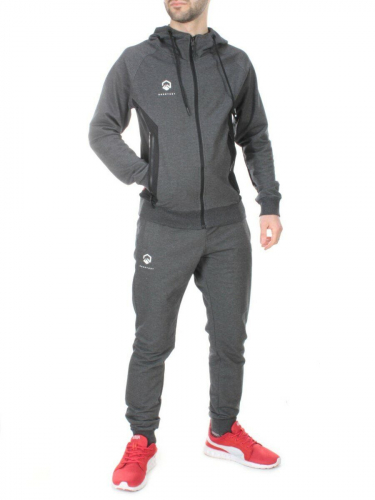 TA5087 DARK GRAY Спортивный костюм мужской TEUYOEOR (75% хлопок 20% полиэстер 5% спандекс)
