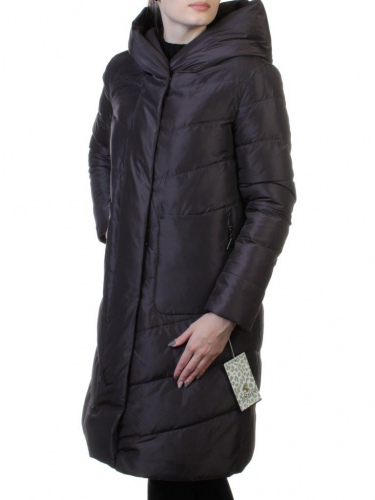 8033 DK. VIOLET Пальто женское зимнее (био-пух)