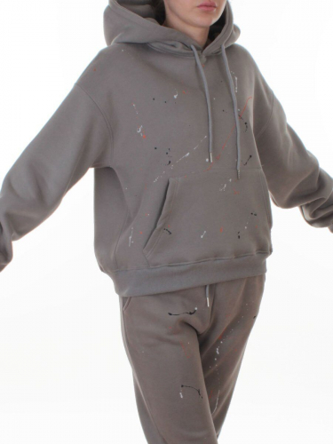 006 GRAY Костюм спортивный зимний женский (95% хлопок, 5% полиэстер)