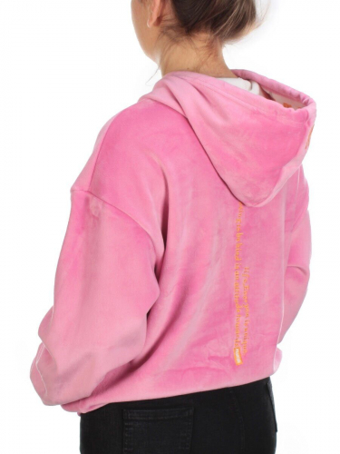 7004-7 PINK Худи велюровое женское на флисе