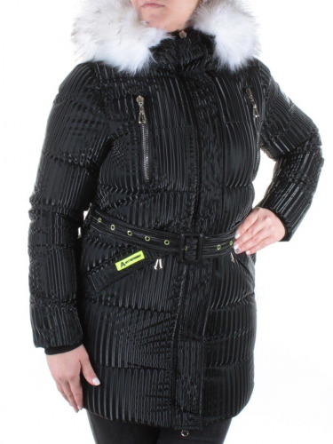 2037 BLACK Куртка зимняя облегченная женская Yixiangyuan