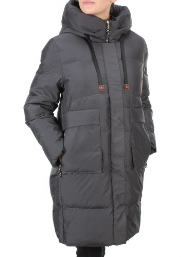 8966 DARK GRAY  Пальто зимнее женское CLOUD LAG CAT (200 гр. холлофайбер)