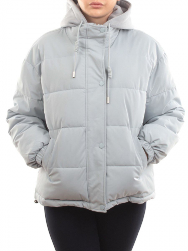 H24-088 GRAY/LT. BLUE Куртка демисезонная женская (120 гр. холлофайбер)