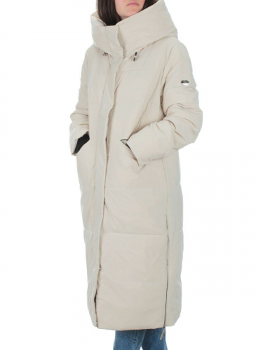 22373 BEIGE Пальто зимнее женское облегченное (150 гр. холлофайбера)