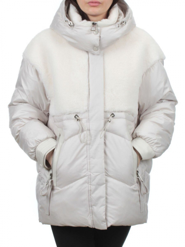 350-X28 LT. BEIGE Куртка зимняя женская (200 гр. холлофайбер)