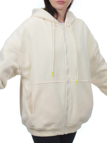 2560 BEIGE/YELLOW-GREEN Худи женское (50 гр. синтепон)