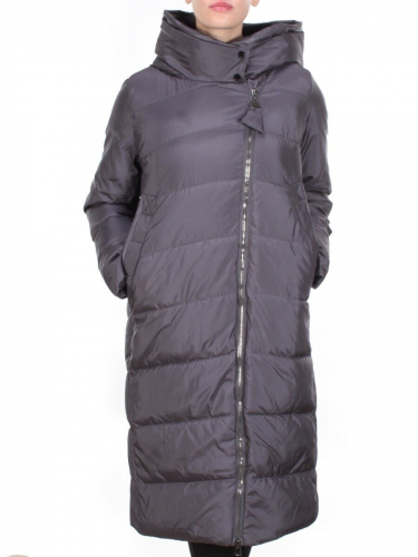 2118 GRAY Пальто зимнее женское MELISACITI (200 гр. холлофайбера)