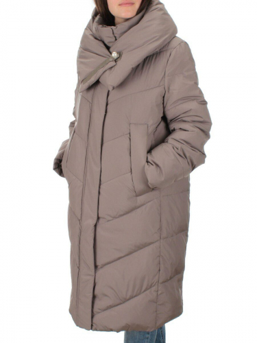 2108 DK.BEIGE Пальто зимнее женское (200 гр .холлофайбер)