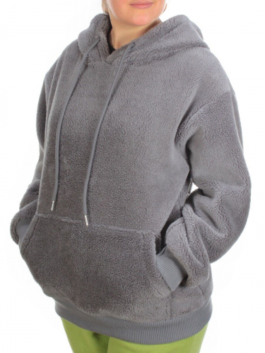 110 GRAY Худи женское Тедди на флисе