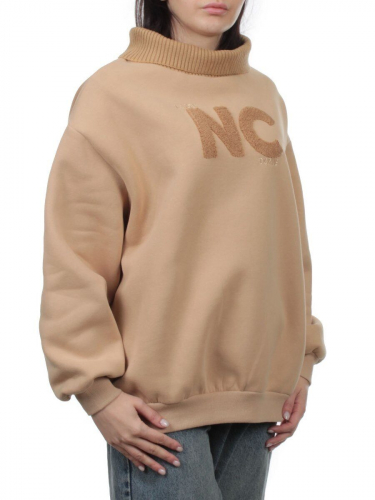 2510 BEIGE Толстовка женская (85% хлопок, 10% полиэстер, 5% спандекс)