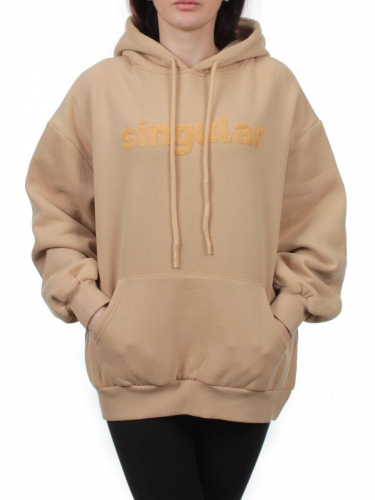 2622 BEIGE Толстовка женская (85% хлопок, 10% полиэстер, 5% спандекс)