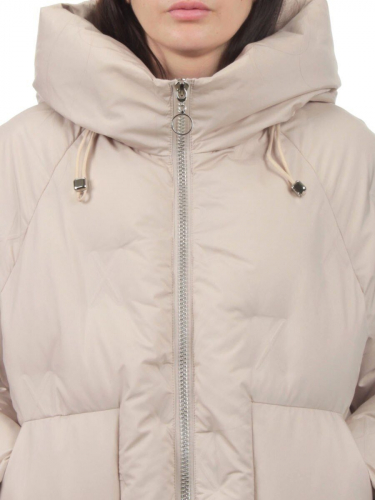 305 BEIGE Пальто зимнее стеганое женское (200 гр. холлофайбер)