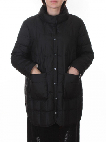 H24-328 BLACK Куртка пуховая облегченная женская (белый утиный пух)