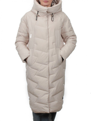 2302 LT. BEIGE Пальто зимнее женское (170 гр. холлофайбер)