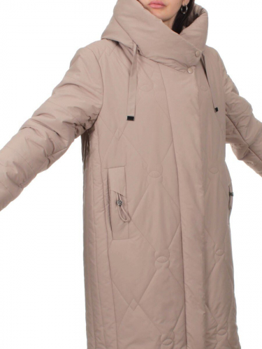 1119 DK. BEIGE Пальто зимнее облегченное женское (холлофайбер 150 гр.)