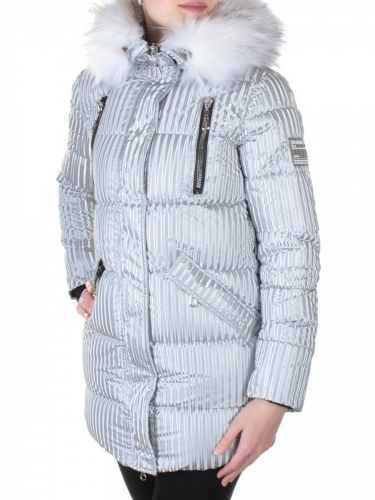2037 GRAY Куртка зимняя облегченная женская Yixiangyuan