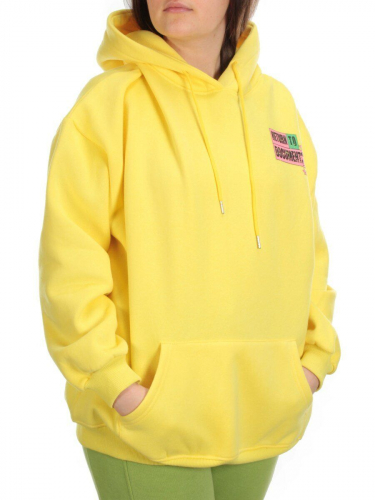 KD722 YELLOW Худи женское на флисе
