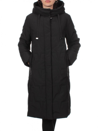 1120 BLACK Пальто зимнее облегченное женское (холлофайбер 150 гр.)