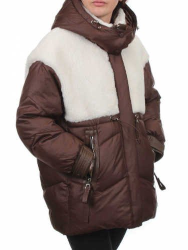 350-X47 BROWN Куртка зимняя женская (200 гр. холлофайбер)