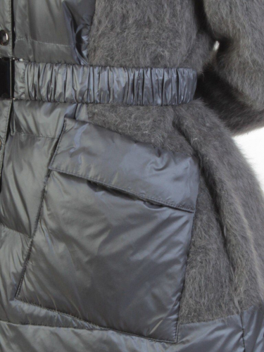 Z1888 DK. GRAY Пальто женское демисезонное (100 гр. синтепон)