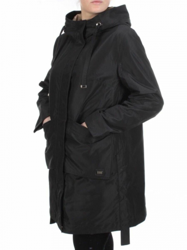 2192 BLACK Куртка демисезонная женская Parten (50 гр. синтепон)