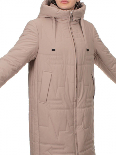 1073 DK. BEIGE Пальто зимнее облегченное женское (холлофайбер 150 гр.)