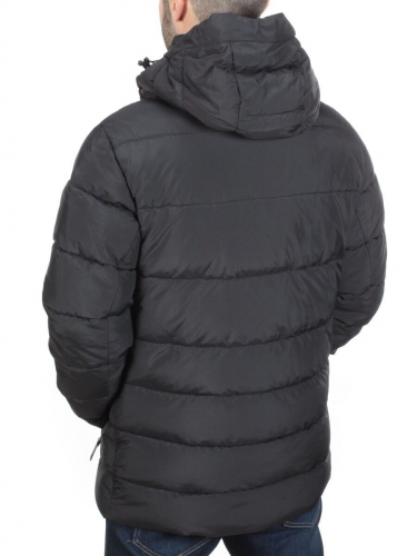 4018-L BLACK Куртка мужская зимняя ROMADA (200 гр. холлофайбер)