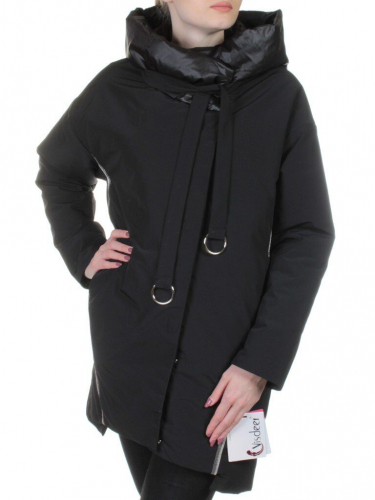 260 BLACK Пальто женское свободного кроя Visdeer