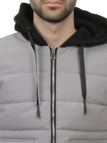 2172 GRAY Куртка мужская зимняя облегченная (150 гр. холлофайбер)
