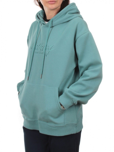 A17 TURQUOISE Толстовка  женская с капюшоном (85% хлопок, 15% полиэстер)