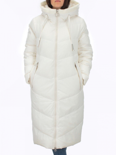 126 WHITE Пальто зимнее женское (200 гр. холлофайбер)