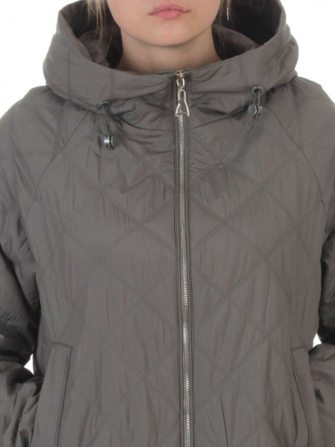 9610 GRAY/GREEN Куртка стеганная демисезонная женская (100 гр. холлофайбер)