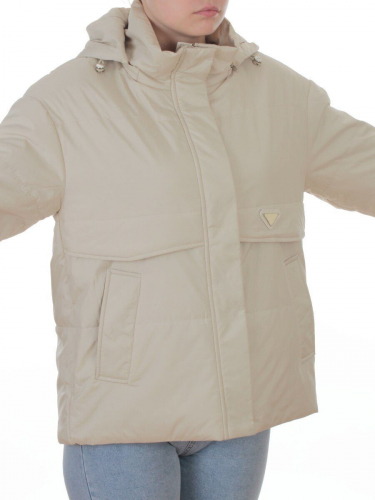 7060 BEIGE  Куртка демисезонная женская (100 гр. холлофайбер)