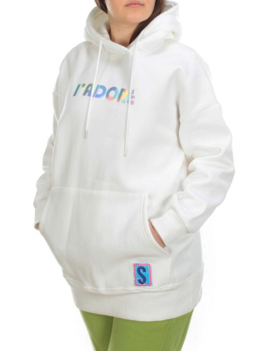 KD713 WHITE Худи женское на флисе