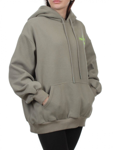 2620 GRAY GREEN Толстовка женская (85% хлопок, 10% полиэстер, 5% спандекс)