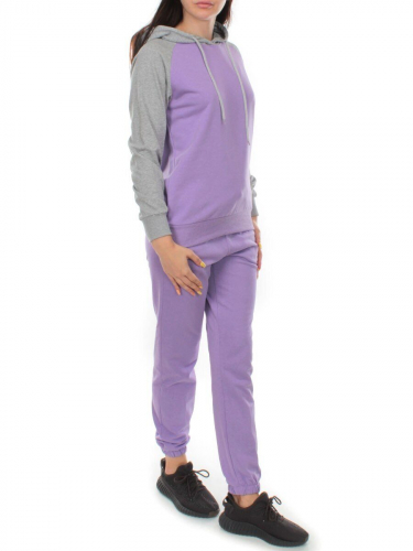 NOE103 VIOLET/GRAY Костюм спортивный женский (хлопок 90%, полиэстер 10%)